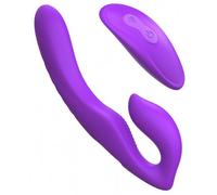 Vibratore vaginale doppio indossabile fallo vibrante strap on in silicone ricari