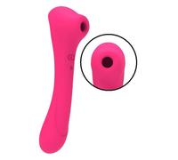 Vibratore vaginale in silicone doppio dildo vibrante liscio succhia clitoride