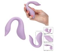 Vibratore vaginale in silicone doppio stimolatore vibrante clitoride anale donna