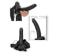 Vibratore vaginale indossabile cavo fallo anale vibrante pene finto realistico