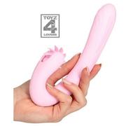 Vibratore vaginale per clitoride stimolatore doppio dildo fallo in silicone rosa