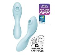 Vibratore vaginale per punto G succhia clitoride in silicone Curvy Trinity 5+