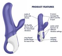 Vibratore vaginale rabbit in silicone realistico dildo vibrante per clitoride