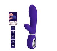 Vibratore Vaginale Rabbit Stimolazione Doppia Clitoride PuntoG Morbido USB Viola