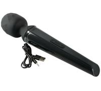 Vibratore vaginale stimolatore clitoride wand ricaricabile nero realistico