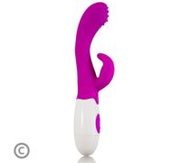 Vibratore Vaginale Stimolatore Punto G Rabbit Silicone Donna Dildo 20 CM Lilla