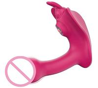 vibratore Vibratore anale a 10 velocità, vibratore anale, masturbatore adulto indossabile, punto G, clitoride, telecomando, mutandine, giocattolo sessuale (vibratore anale-rosso)