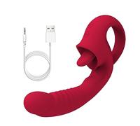 vibratore Vibratore Clitorideo Punto G Clitoride Realistico per Clitoride Per Donne con 10 Modalità di Vibrazione Leccate Ricaricabile