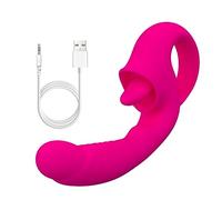 vibratore Vibratore Clitorideo Punto G Clitoride Realistico per Clitoride Per Donne con 10 Modalità di Vibrazione Leccate Ricaricabile