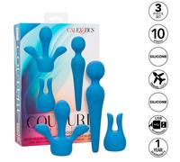 Vibratore Wand Calexotics Couture Kit - 10 Vibrazioni, Blu