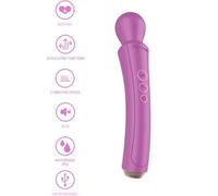 Vibratore Wand Curvo Xocoon - 3 Velocità, 10 Modalità, Fucsia