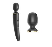 Vibratore wand in silicone ricaricabile stimolatore vibrante clitoride vaginale
