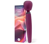 Vibratore Wand Premium di Oliver James - Ricaricabile e Resistente agli Schizzi con 5 Modalità e 4 Livelli di Intensità - Silicone Sicuro, per Lei & Lui, 30,5 x 5,6 cm (Viola di mezzanotte)