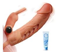 Vibratoreper Uomo con Anello Vibrante per il Pene, Sex Toys Vibratore Guaina Pene Fallica Dildo Realistico Giochi Erotiici Coppia, 10 Modalità Vibratori Giochi Sessuali di Coppia Sex Toys per Donna