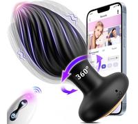 Vibratoreper Uomo Plug Analesex con Telecomando, Sex Toys Anali Dildo con 7 Modalità di Rotazione e 7 Modalità di Vibrazione Sextoysdonna, Plug Anale da Uomo Prostata Vibratore Toys per Donna