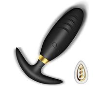 Vibratori anali con spina anale 10 modalità di vibrazione con telecomando da 10 m, tappo di testa in silicone impermeabile giocattolo del sesso vibratore anale massaggiatori della prostata,