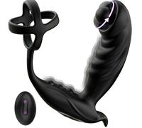 Vibratori Anali per Uomo Massaggiatore Prostatico Silicone Plug Anale, Dildo Anale con Anello per Pene Stimolatore Prostata 9 Modalità Vibratore Uomo Coppie Sex Toys Dilatatore App & Telecomando