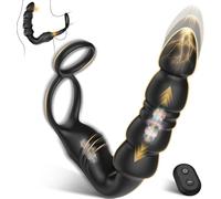 Vibratori Anali per Uomo Massaggiatore Prostatico Silicone Plug Anale, Dildo Anale con Anello per Pene Stimolatore Prostata 9 Modalità Vibratore Uomo Coppie Sex Toys Dilatatore App & Telecomando