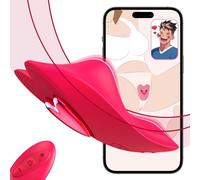 Vibratori con funzione di vibrazione, telecomandi, vibratori controllabili tramite cellulare, mutandine vibranti con 10 modalità di vibrazione (rosse)