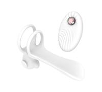 Vibratori G Spot Vibratore ad anelli Per Vibratore per coppie per uomini Vibratori in silicone per donne Per Gioco di giocattoli gay per coppie (bianco)