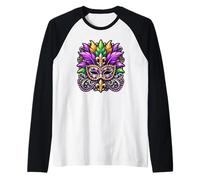 Vibrazioni celebrative del Mardi Gras Masquerade Festival Maglia con Maniche Raglan