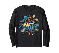Vibrazioni da festa anni '80, arte nostalgica dei ricordi della vecchia scuola Maglia a Manica