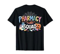 Vibrazioni di Halloween della squadra della farmacia per i farmacisti e la farmacia Maglietta
