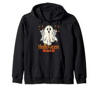 Vibrazioni di Halloween per Happy Halloween 2025 Fantasma di Halloween Felpa con Cappuccio