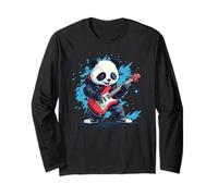 Vibrazioni elettriche da un divertente panda per gli amanti della chitarra Maglia a Manica