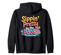 Vibrazioni estive di Pretty By The Pool Felpa con Cappuccio