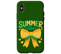 Vibrazioni estive limone cuori di cuori tropicali grafici Custodia per iPhone X/XS