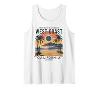Vibrazioni estive retrò sulla Costa Occidentale della California Beach Canotta