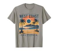 Vibrazioni estive retrò sulla Costa Occidentale della California Beach Maglietta