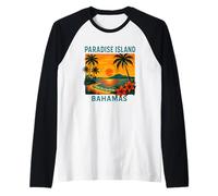 Vibrazioni per Una Vacanza al Tramonto in Paradiso e sulle Isole Bahamas Maglia con Maniche Raglan