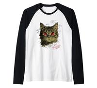 Vibrazioni Street Style con Gatti intrappolati Maglia con Maniche Raglan