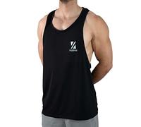 Vibrha Canotta Palestra Uomo Bodybuilding Nera S Dorso a Vogatore - Canottiera Uomo Palestra, Canotta Allenamento, Zumba Abbigliamento, Abbigliamento Beach Volley