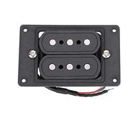 Vibrivio Precablato 3 corde Humbucker Pickup Jack di ingresso per Cigar Box Guitar, fibra vulcanizzata nera, pickup per chitarra a 3 corde, design Humbucker