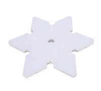 Vibrivio Set di 12 pannelli luminosi triangolari, luci LED RGB per sincronizzazione musicale, per giochi, telecomando con app Bluetooth, montaggio a parete, luci LED triangolari fredde