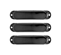 Vibrivio Set di 3 coperture per pickup per chitarra, in metallo, per TL GB254, design robusto color argento, per chitarra elettrica portatile a bobina singola, nero e rame