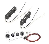 Vibrivio Set di pickup per chitarra e basso, ricambio standard a 5 corde, in metallo e plastica, con scheda di controllo per basso cablata, pickup per basso jazz, accorie per chitarra