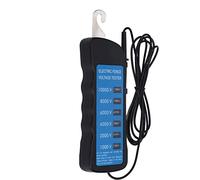 Vibrivo10000V - Tester impermeabile per recinzioni di vimini e misuratore di corrente, con 6 LED per recinzioni di pascolo, compatibile a energia solare, per aziende, animali domestici e allevamento
