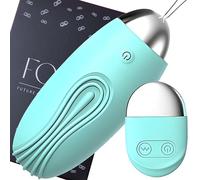 Vibro Uova FOPS Controllato a Distanza per Viaggi - Lunghezza 80 mm e Diametro 33 mm 10 Modalità di Vibrazione Ricaricabile USB, Quasi Silenzioso Mini Vibratore con Telecomando per Coppie Menta M72