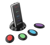 Vibsky 4 in 1 Wireless Remote Control Finder Key Locator con luce LED per chiavi, portafoglio, telefono e collare per animali domestici, portata 30 m, 4 ricevitori inclusi