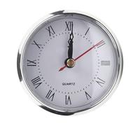 Vibsky Ck Insert - Movimento al quarzo da 80 mm per il reacement, quadrante argentato fai da te con numeri arabi in stile romano, include guarnizione in gomma, solo per uso interno, alimentato da 1,5