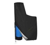 Vibsky Copertura addolcitore d'acqua per uso esterno, tessuto Oxford 210D con prese d'aria e coulisse regolabile, adatta per modelli da 140 x 76 x 41 cm e 162,5 x 102 x 41 cm, nero