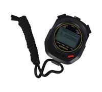 Vibsky Cronometro digitale con 30 giri di memoria, metronomo, retroilluminazione e sveglia per allenamento sportivo, nero