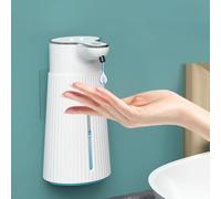 Vibsky Dispenser automatico di sapone in schiuma per le mani, 400 ml Touchless per sapone per le mani con sensore a infrarossi, dispenser di sapone da parete per bagno e cucina