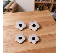 Vibsky Fermagli magnetici per tende, motivo floreale, confezione da 4 pezzi, colore argento, per evitare che soffia il vento