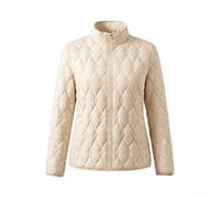 Vibsky Giacca imbottita in cotone da donna per cappotto sottile con | Caldo imbottito in cotone, colletto alto, design sottile e leggero, vestibilità comoda ma ampia, essenziale per l'autunno e
