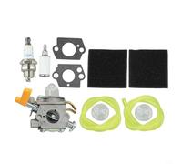 Vibsky Kit carburatore per decespugliatore RUIXING HR142R-30K-00-08 e PLT3043YE da 30 cc, include filtri Spark, carburante e aria, guarnizioni, linea carburante da 0,5 m, lampadina primer